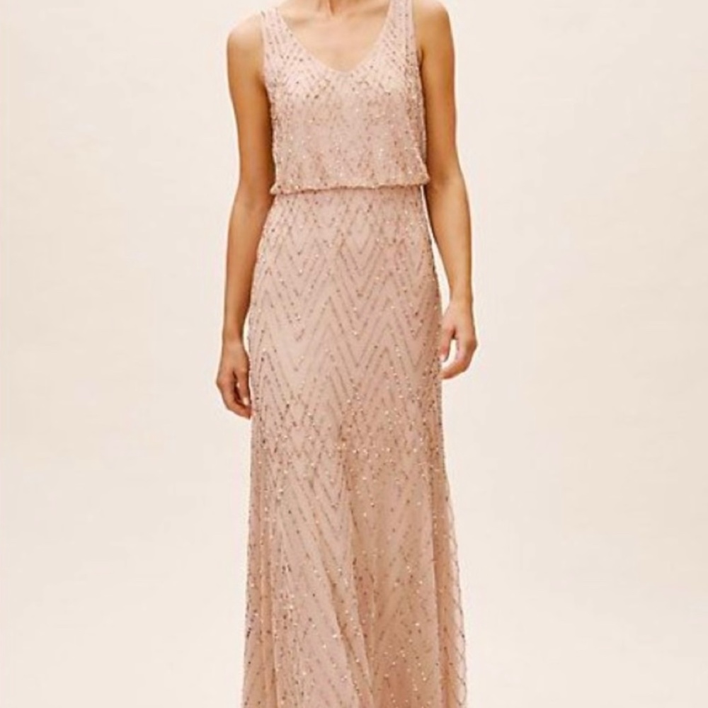 BHLDN blush sequin dress - Picture 1 of 4